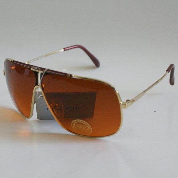 NWT True Vintage "Sports" logo top bar Navigator w/true blue blocker sunglasses - Picture 4 of 8